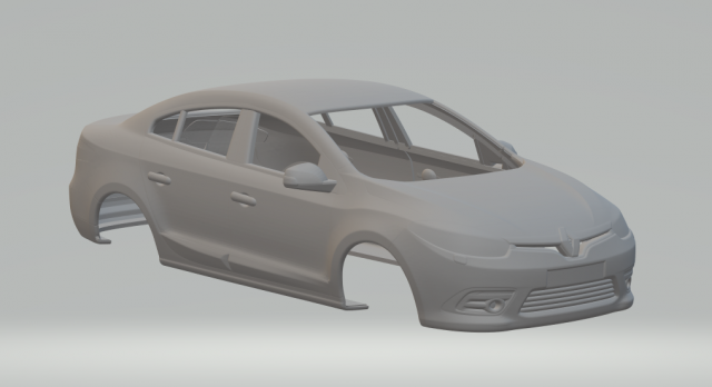 Renault fluence 2015 mk2 3D Принт Модель .c4d .max .obj .3ds .fbx .stl .blend 