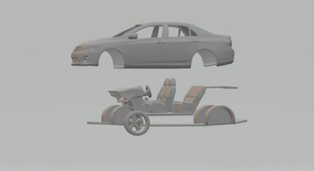 Corolla 3D Print Model .c4d .max .obj .3ds .fbx .stl .blend 