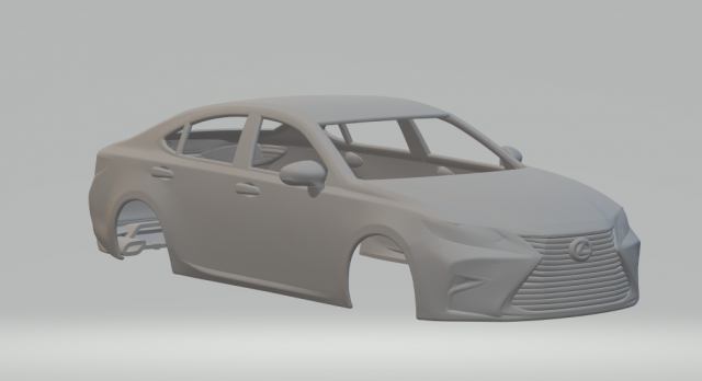 Lexus es 350 2016 3D Print Model .c4d .max .obj .3ds .fbx .stl .blend 