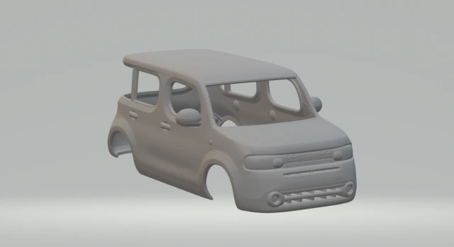 NISSAN cube 3D Print Model .c4d .max .obj .3ds .fbx .stl .blend 