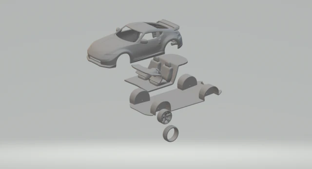 Nissan 370z kit 3D Print Model .c4d .max .obj .3ds .fbx .stl .blend 