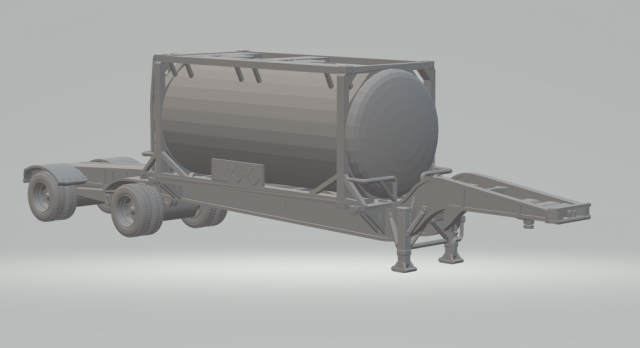 TRAIler truck contanier liquid Modello di stampa 3D .c4d .max .obj .3ds .fbx .stl .blend 
