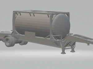 トレーラートラックコンテナ液体 3Dプリントモデル