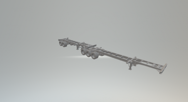 Double trailer contanier 3Dプリントモデル .c4d .max .obj .3ds .fbx .stl .blend