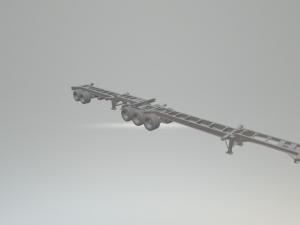 Double trailer contanier Modèles 3D en vedette