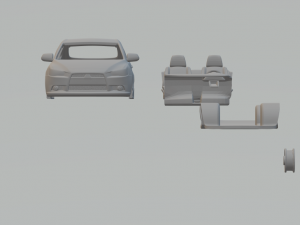 Mitsubishi lancer sportback kit Modello di stampa 3D