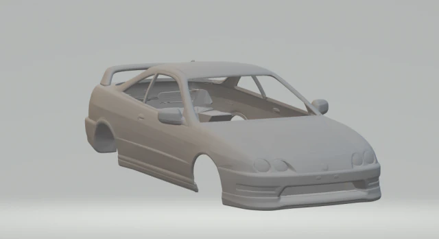 Acura integra 2001 3D Print Model .c4d .max .obj .3ds .fbx .stl .blend 