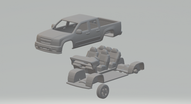 Chevrolet colorado Modelo de Impressão 3D .c4d .max .obj .3ds .fbx .stl .blend 