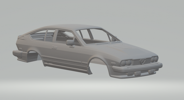 Alfa romeo gtv 3D Print Model .c4d .max .obj .3ds .fbx .stl .blend 