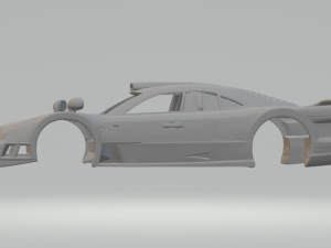 Mercedes clk gtr 98 3Dプリントモデル