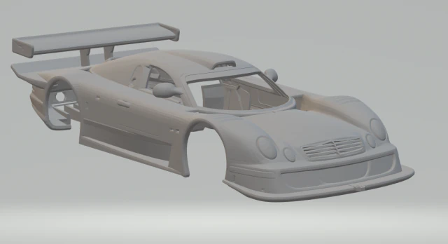 Mercedes clk gtr 98 3D Print Model .c4d .max .obj .3ds .fbx .stl .blend