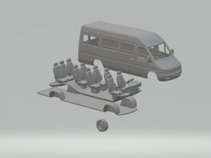 Mercedes benz sprinter 3Dプリントモデル