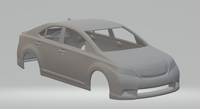 Lexus hs 200 3D Print Model .c4d .max .obj .3ds .fbx .stl .blend 