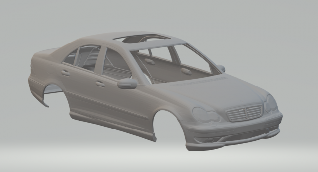 Mercedes class c amg 3D Print Model .c4d .max .obj .3ds .fbx .stl .blend 