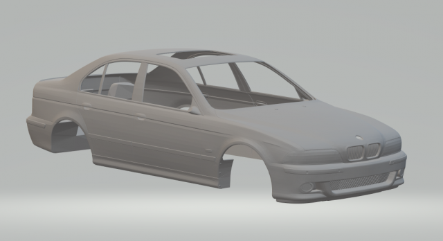 M5 e39 2003 Modèles 3D en vedette .c4d .max .obj .3ds .fbx .stl .blend 