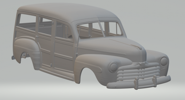 Deluxe wood wagon 3D-Druckmodell .c4d .max .obj .3ds .fbx .stl .blend 