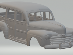 Deluxe wood wagon 3D Print Model