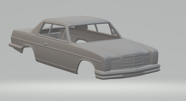 MERCEDES BENZ W114 COUPE 1969 3D Print Model .c4d .max .obj .3ds .fbx .stl .blend 