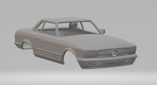 Mercedes-Benz SL-class R107 coupe 72 Modelo de impresión 3D .c4d .max .obj .3ds .fbx .stl .blend