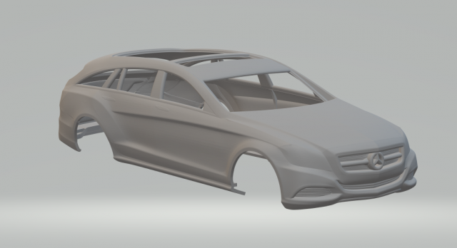 Mercedes-Benz Shooting Break 3D Print Model .c4d .max .obj .3ds .fbx .stl .blend 
