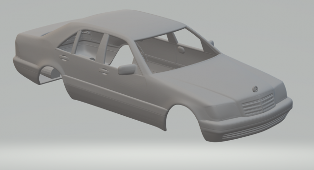 Mercedes benz class s 3D 프린트 모델 .c4d .max .obj .3ds .fbx .stl .blend 