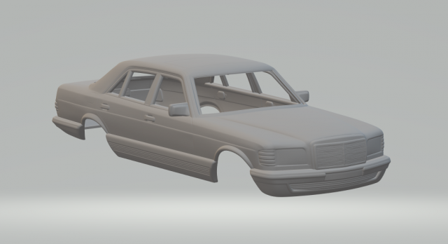 MERCEDES-BENZ S-CLASS MK2 1979 3D प्रिंट मॉडल .c4d .max .obj .3ds .fbx .stl .blend 