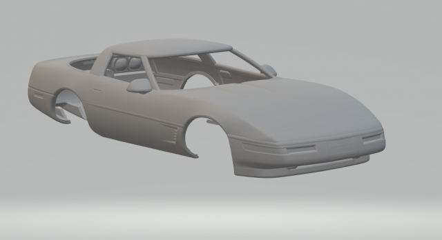 Chevrolet corvette 1996 3D Print Model .c4d .max .obj .3ds .fbx .stl .blend 