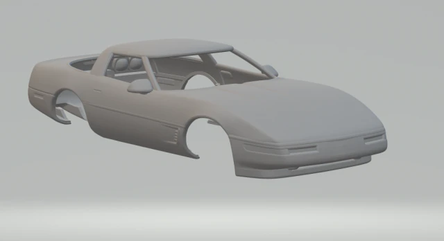 Chevrolet corvette 1996 3D Print Model .c4d .max .obj .3ds .fbx .stl .blend 