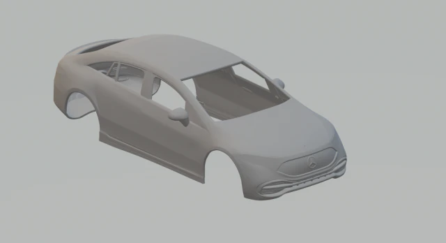 Mercedes Benz EQS 3D Print Model .c4d .max .obj .3ds .fbx .stl .blend 