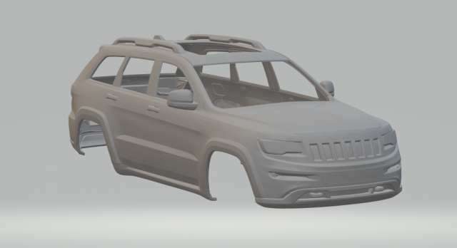 JEEP GRAND CHEROKEE 2014 3D Print Model .c4d .max .obj .3ds .fbx .stl .blend 