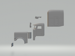 Peterbilt 379 cabin Modèles 3D en vedette