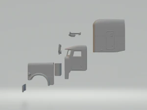 Peterbilt 379 cabin 3D Print Model