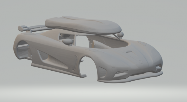 Koenigsegg Agera version 1 3D 打印模型 .c4d .max .obj .3ds .fbx .stl .blend 
