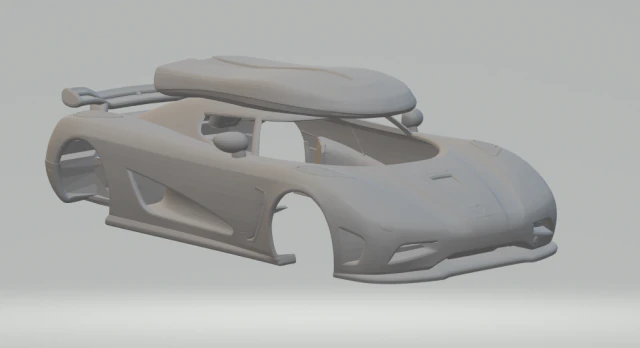 Koenigsegg Agera version 1 3D Print Model .c4d .max .obj .3ds .fbx .stl .blend 