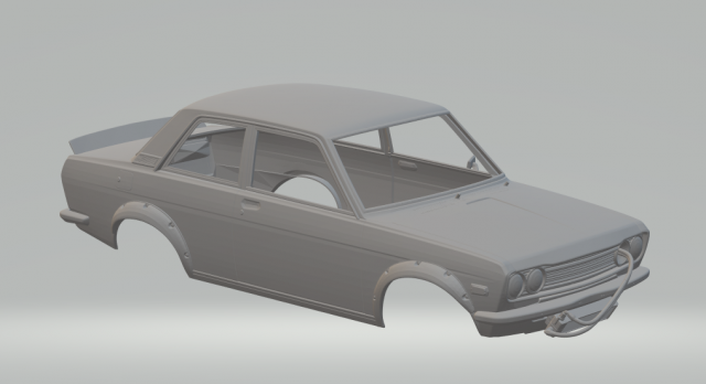 Datsun 510 custom 3D Print Model .c4d .max .obj .3ds .fbx .stl .blend 