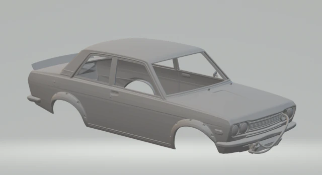 Datsun 510 custom 3D Print Model .c4d .max .obj .3ds .fbx .stl .blend 