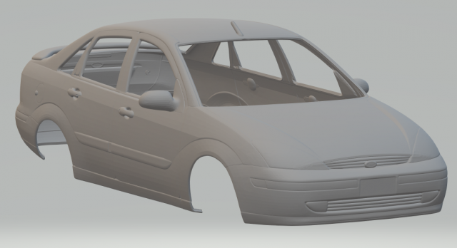 Focus sedan Modello di stampa 3D .c4d .max .obj .3ds .fbx .stl .blend