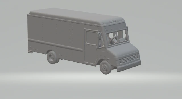 Chevrolet P30 Van 1995 3D Print Model .c4d .max .obj .3ds .fbx .stl .blend 