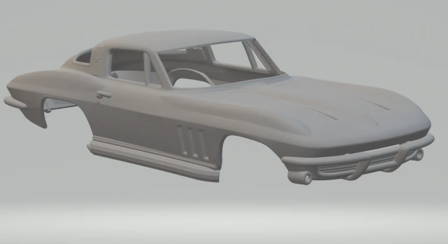 Chevrolet corvette stingray 1965 3D Print Model .c4d .max .obj .3ds .fbx .stl .blend