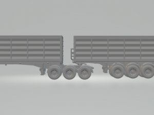 Double trailer grain 3D Принт Модель