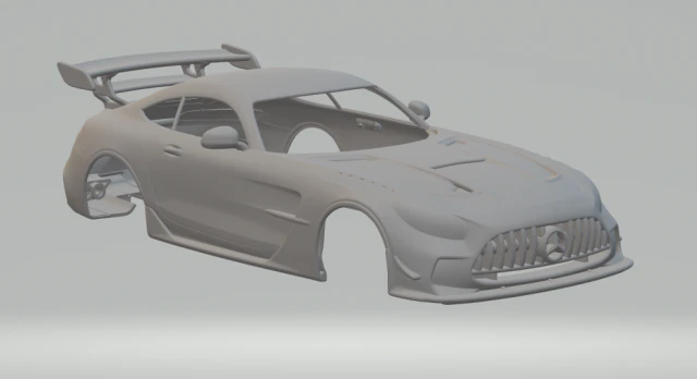 AMG GT Black Series 2021 3D Print Model .c4d .max .obj .3ds .fbx .stl .blend 