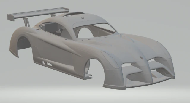 Panoz Esperante GTLM 3D Print Model .c4d .max .obj .3ds .fbx .stl .blend 