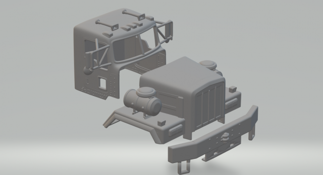 Kenworth c500 cabin 3D Принт Модель .c4d .max .obj .3ds .fbx .stl .blend 