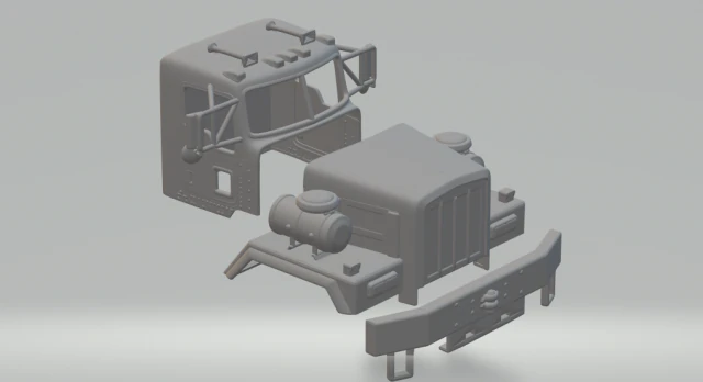 Kenworth c500 cabin 3D Print Model .c4d .max .obj .3ds .fbx .stl .blend
