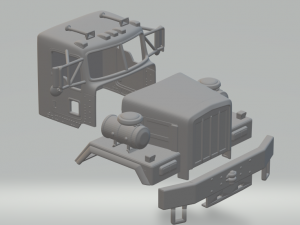 Kenworth c500 cabin 3D Print Model