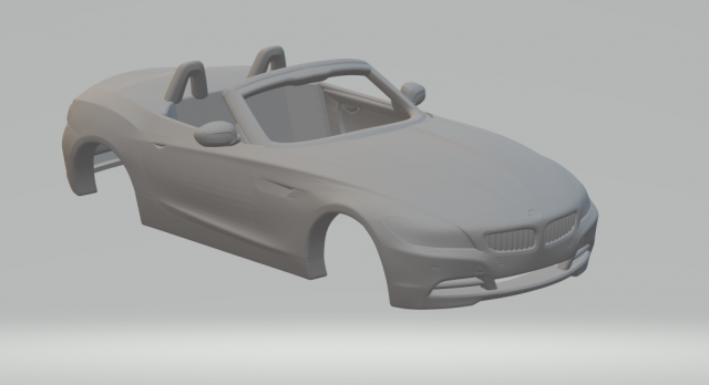 Z4 cabriolet 3Dプリントモデル .c4d .max .obj .3ds .fbx .stl .blend 