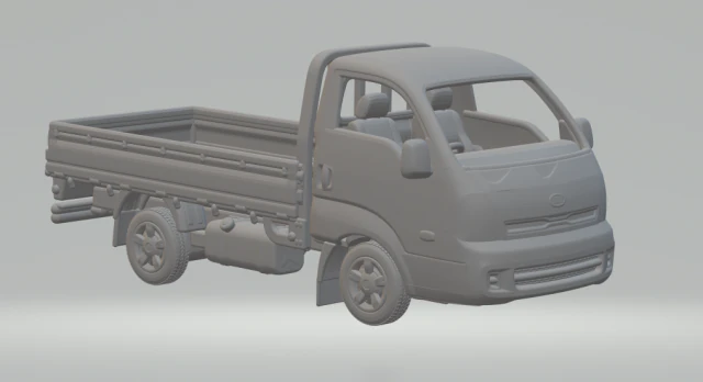 Kia bongo truck 3D Print Model .c4d .max .obj .3ds .fbx .stl .blend 