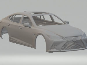2022 Lexus LS500h Facelift 3D Baskı Modeli
