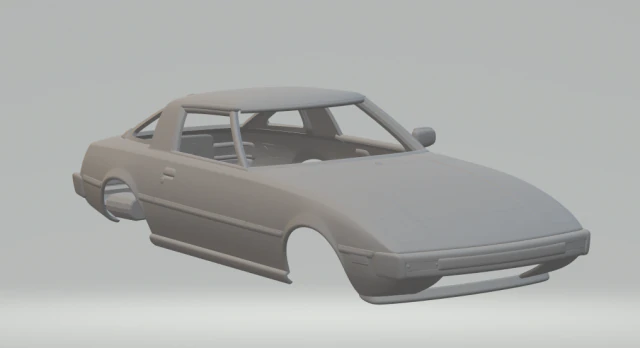 Mazda rx-7 mk1 3D Print Model .c4d .max .obj .3ds .fbx .stl .blend 