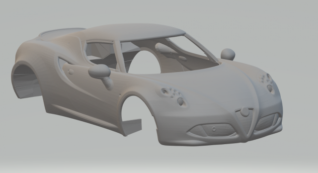 Alfa romeo 4c 3D 打印模型 .c4d .max .obj .3ds .fbx .stl .blend 
